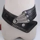 Ceinture corset noire rétro pour femmes ceinture élastique pour dames large environnement rivet