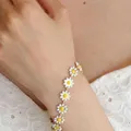 Bracelet coréen à fleurs de marguerite mode minimaliste fleurs esthétiques Bracelets en perles