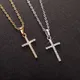 Pendentifs croix pour femmes livraison directe or noir cristal croix de jésus collier bijoux
