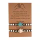 2 pièces Bracelets en perles de tortue de mer pour femmes et hommes Bracelet d'amitié élastique en