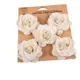 Têtes de fleurs en toile de jute pour décoration rustique roses en dentelle pour fête de mariage