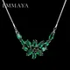 EMMAYA-Collier pendentif CZ vert pour femme bijoux fantaisie cadeau pas cher AAA