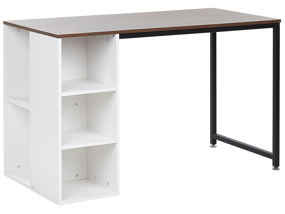 Table de bureau marronblanc 120 cm 60 cm