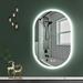Oval LED Bathroom Vanity Mirror With Lights Dimmable Dimmable Lighted Makeup Mirror for Bedroom Antifog Smart Touch Wall Mirror