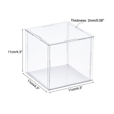 Display Case, Acrylic Box Assemble Dustproof Showcase for Collectibles - Clear