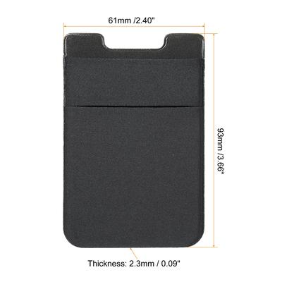 Cellphone Card Dual Layer Holder Adhesive Back Phone Pouch Sleeve