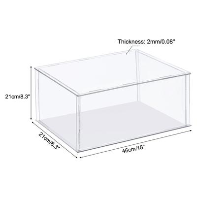 Display Case, Acrylic Box Assemble Dustproof Showcase for Collectibles - Clear