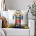 Wintery Nutcracker by Pi Holiday Collection - 14" x 14" Throw Pillow - Americanflat