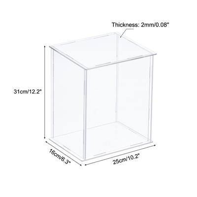 Display Case, Acrylic Box Assemble Dustproof Showcase for Collectibles - Clear