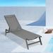 Movable Outdoor Chaise Lounge Chair with Adjustable Backrest and Wheels