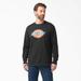 Dickies Men's Tri-Color Logo Graphic Long Sleeve T-Shirt - Black Size 3Xl (WL22A)