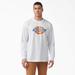 Dickies Men's Tri-Color Logo Graphic Long Sleeve T-Shirt - White Size L (WL22A)