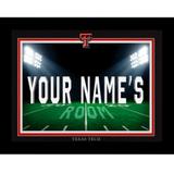 Black Texas Tech Red Raiders 12'' x 16'' Personalized Framed Field Spotlight Print