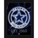 Black Dallas Cowboys 12'' x 16'' Framed Circle Logo Print