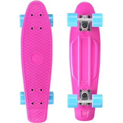 Skateboard STAR-SKATEBOARD, pink (pink, hellblau), Skate-/Longboards, Kinder, Kicktail