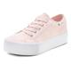 Sneaker LASCANA Gr. 39, rosa (rose) Damen Schuhe Skaterschuh Canvassneaker Plateausneaker Sneaker low Schnürhalbschuh, Freizeitschuh aus Textil mit Plateausohle