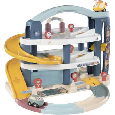 Spiel-Parkhaus SMOBY "Little Smoby, Großes Parkhaus" Fahrzeug-Spielwelten blau (blau, weiß) Kinder Zubehör für Spielzeugautos inklusive 1 Mini-Flitzer