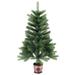 The Holiday Aisle® Artificial Pre-lit Christmas Tree Holiday Decoration Xmas Tree Green, Steel in Green/White | 35.43 W x 15.7 D in | Wayfair