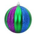 Queens of Christmas Arctic 12 Piece Glitter Assorted Ball Holiday Shaped Ornament Set Plastic in Green/Blue/Indigo | 4 H x 4 W x 4 D in | Wayfair