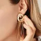 Boucles d'oreilles en métal pour femmes pendants d'oreilles géométriques creux pour filles boucles