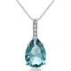 Pendentif en topaze bleue naturelle Pure collier en argent Sterling 925 Carat pour femmes collier