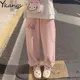 Pantalon Baggy en Velours Côtelé pour Femme Vêtement Décontracté Dessin Animé Mode Coréenne
