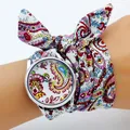 Shsby-Montre-bracelet en tissu de haute qualité pour femmes nouvelle collection motifs fleuris