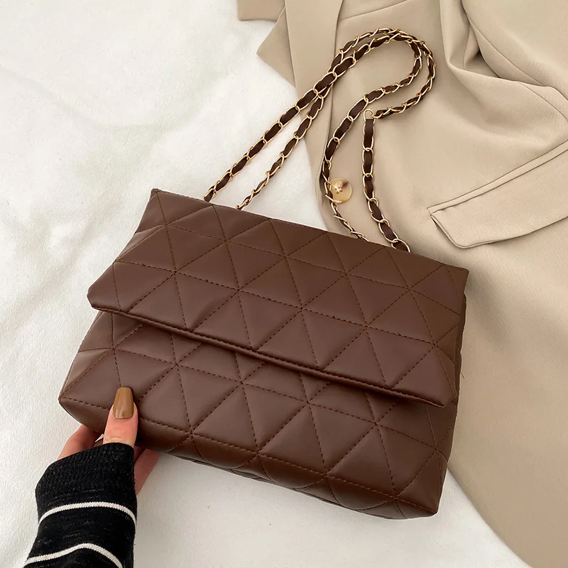 JOStrap-Sac à carreaux en cuir PU pour femmes, sacs à bandoulière pour femmes, sacs à main de créateurs de mode, sacs de messager féminins, initié