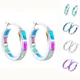 Boucles d'oreilles créoles en opale de feu bleu pour femmes et filles accessoires de fête de