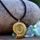 Collier rétro en alliage d'or pour femme bijoux coquillage d'escargot pendentif conque collier