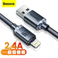 Câble USB Baseus pour iPhone 13 12 11 Pro Max X 8 7p 6s 2 4 a chargeur de téléphone portable à
