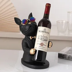 Porte-bouteille de vin en résine pour la décoration de la maison figurine animale Auckland statue