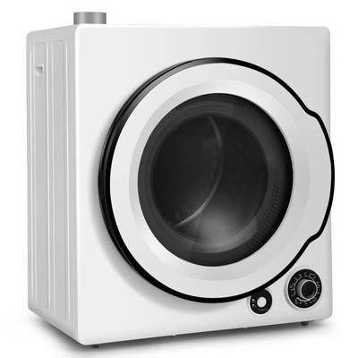 Compact Electric Tumble Laundry Dryer with Stainless Steel Tub-White - 24" x 18" x 27.5" (L x W x H)