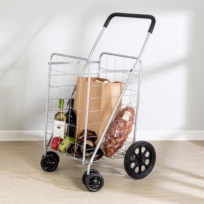 Honey-Can-Do Silver Steel 4-Wheel Folding Utility Cart