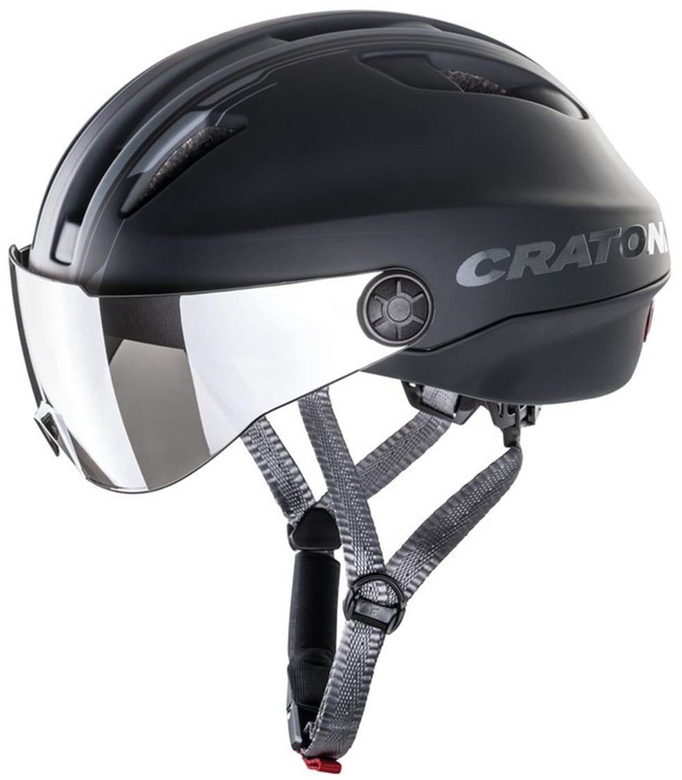 Fahrradhelm CRATONI "Pedelec-Helm EVO" Gr. 53, schwarz (schwarz, anthrazit matt), Helme, 53/57 Kopfumfang: 53cm - 57cm Image