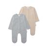Overall LILIPUT, Kinder, Gr. 50, EURO-Größen, blau (beige, blau), 95% Baumwolle, 5% Polyester, casual, Rundhals, Langarm, Overalls, mit praktischen Druckknöpfen