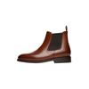 Schlupfboots HENRY STEVENS "Ella CB Businessschuh", Damen, Gr. 37,5, braun (mittelbraun), Leder, klassisch, Schuhe Chelseaboots Schlupfboots Businessschuh Dandy-Boots, Damen Chelsea Boots Leder handgefertigt, Stiefelette