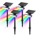 Linkind Solar Garden Lights,54-LED Solar Spot Lights Outdoor, RGB Solar Powered Wall Washer Lights Waterproof,Adjustable,Auto On/Off for Christmas Decor Pathway Tree Wall Garden Building 2 Pack