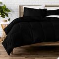 Bare Home Duvet Set - Double Size - Ultra-Soft - Goose Down Alternative - Premium 1800 Series - 6.4 TOG - All Season Warmth Quilt - Comforter Set (Double, Black)