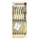 Jean Neron Laguiole Set of 6 Table Forks in Wooden Box | Made in France Stainless Steel | ABS (Thermoplastic) Handle (White Horn) (10101)