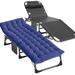 ShangQuan WuLiu Folding Bed Cot w/ 3.3 Inch 2 Sided Mattress, Folding Camping Cots w/ Carry Bag, Portable in Gray | 11 H x 26.8 W x 75 D in | Wayfair