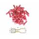 Bihr Female Heat-shrinkable Crimping Spade Connector Ø0.5mm²/1.5mm² - 50pcs Transparent Red for Women