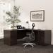 Wade Logan® Ashmin 66.93" L-Shaped Executive Desk w/ Cabinets Wood in Brown | 29.52 H x 66.93 W x 70.86 D in | Wayfair