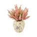 Primrue Hydrangea & Sunflower Floral Arrangement in Vase Polysilk, Ceramic in Pink | 10 H x 11 W x 11 D in | Wayfair