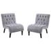 Slipper Chair - Winston Porter Detric 26.7" Wide Tufted Velvet Slipper Chair Velvet in Gray | 33.5 H x 26.7 W x 36.6 D in | Wayfair