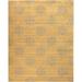 Brown/Yellow 114 x 90 x 0.5 in Area Rug - Charlton Home® Akalya Abstract Hand Tufted Rectangle 7'6" x 9'6" Area Rug in Yellow/Light Brown | Wayfair