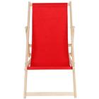 Chaise de plage pliante chaise de jardin en bois chaise longue relax chaise de balcon rouge - Melko