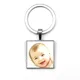 Porte-clés carré personnalisé avec photo cadeau pour les membres de la famille votre bébé enfant
