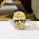 Luomansi – bague en diamant jaune à haute teneur en carbone pour femme bijoux fins en argent S925