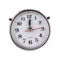 Horloge à Quartz classique de 2 à 1/2 pouces (65mm) avec cadran blanc garniture argentée chiffres